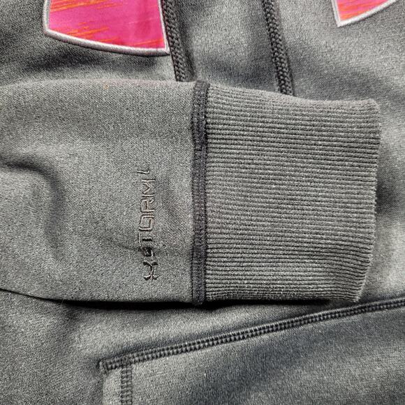 UNDER ARMOUR HOODIE GRAY‎ PINK WOMANS MEDIUM STORM - Picture 4 of 7